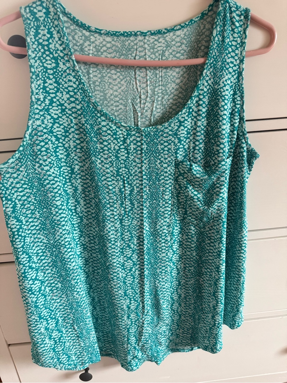 Grace & Lace Teal Pocket Tank Top size L